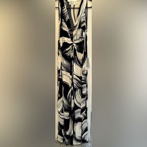 Gorgeous Navy & White Maxi Dress - Size 16